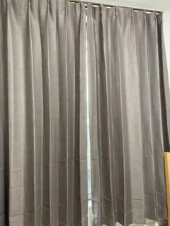 1級遮光形状記憶カーテン100×200cm2枚ブラウンのサムネイル