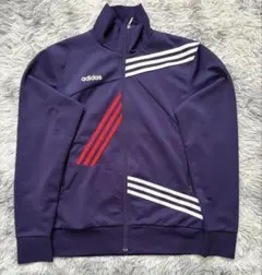 adidas アディダス 紫 ストライプジャージ L