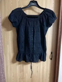 2191.バイバイ☆半袖トップス☆オフショルダーにも☆黒/ブラック☆サイズMのサムネイル