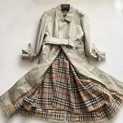 美品 バーバリー トレンチコート ベージュ ライナー ノバチェック