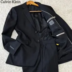 極美品✨カルバンクライン スーツ セットアップ ブラック シャドーストライプのサムネイル