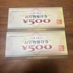 YAMADA HLDGS. お買物優待券 ¥500 2枚