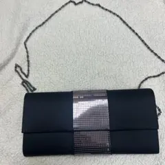 【美品】ブラック　パーティーチェーンバッグ