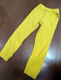 イエローゴムウエスト長ズボン 裏起毛 ジョガーパンツ 120 スラップスリップ