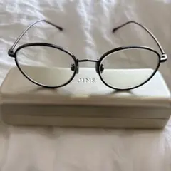 JINS 丸型メガネ シルバー ケース付