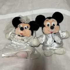 ミッキー　ミニー　ウエディング　ぬいぐるみ　ビンテージ　80年代