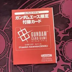 ガンダムエース 2026年 9月号 プロモ 付録 フリーダム - メルカリ