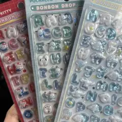 サンリオボンボンドロップシール 文字 3点セット