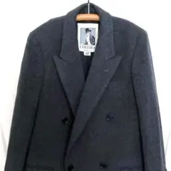 70s レトロ チェスターコート ウール グレー ビンテージ ユニセックス　レア