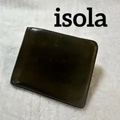 isola アイソラ カリオカレザー 本革 ギャルソン型コンパクト財布 三段