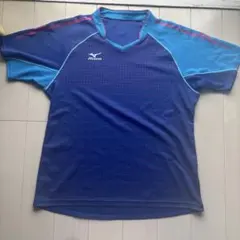 Mizuno 半袖 Vネック ウェア 青紫