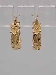 グアム様専用 クロール プルメリア ピアス イエロー ゴールド　14ｋ