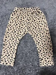 ヒョウ柄　裏起毛パンツ　90cm