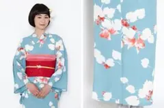 ふりふ３点セット(半幅帯＋帯締め＋帯留め)