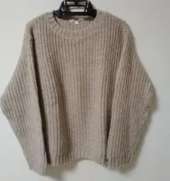UNIQLO ローゲージニット ベージュ 長袖