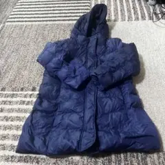 UNIQLO ユニクロ ネイビー ダウンコート フード付き 110cm