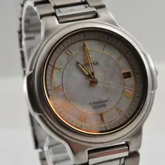 CITIZEN シチズン アテッサ エコドライブ チタン シェル文字盤 不動品