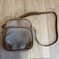 OZOC ショルダーバッグ ダイヤ柄 ベージュ ブラウンのサムネイル
