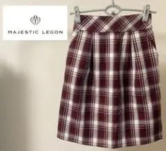 MAJESTIC LEGON タイトスカート ひざ丈 赤 チェックのサムネイル