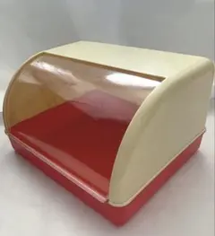 赤/クリーム ブレッドケースカントリーブリキヴィンテージレア - メルカリ