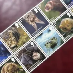 78344セール現品限　外国切手　イギリス発行動物10種揃連刷