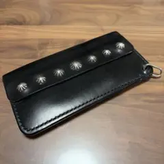 R*M様 HTC スタッズ 財布 フラワー ターコイズ ウォレットチェーン 黒