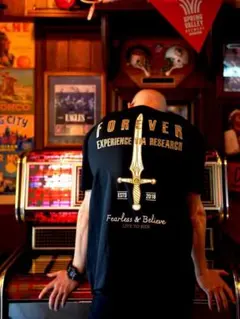 FEVR フォーエバー Fear & Believe コットンTシャツ 黒 XLのサムネイル