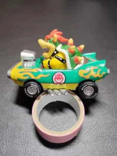 ​【美品・動作確認済】マリオカート チョロQ クッパ 緑 炎模様 プルバックカーのサムネイル