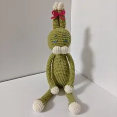 遊べるあみぐるみ ウサギ【おみなえし】 ハンドメイド