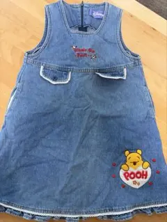 レトロ　ディズニーヴィンテージ　Disney プーさん　ジャンバースカート