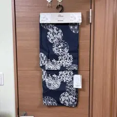 【未使用】涼風のオトナ浴衣 ネイビー 6点セットのサムネイル