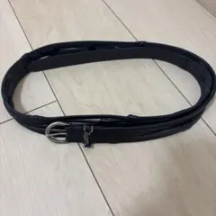 Saint Laurent YSL レザー ベルト ブラックのサムネイル