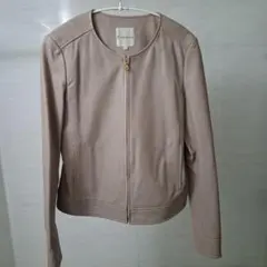 ラムレザージャケット ピンク