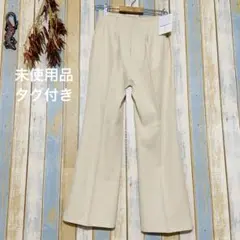 【クラシカルエルフ】リネンライク　カジュアルパンツ　ストレート　アイボリー　L