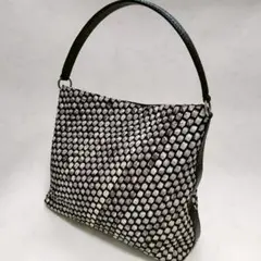 極美品　JRA公認 パイソン革 ヘビ革 ハンドバッグ　トートバッグ　メッシュ編