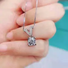 『品質重視』美品 ダイヤネックレス モアサナイト ネックレス プラチナPT95