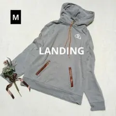 1902★ランディング パーカープルオーバー【Ｍ】グレー アウトドア スノボ