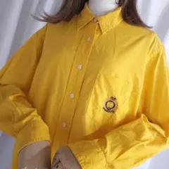 ローレンラルフローレン 長袖シャツ イエロー 古着 レディースのサムネイル