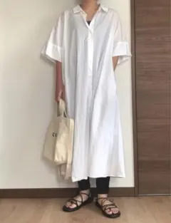 niko and... マーセ刻み襟シャツワンピース