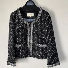 BALLSEY ノーカラージャケット 38サイズ ブラック/ホワイト