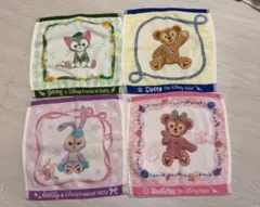 ダッフィーフレンズ ハンドタオル 4枚セット まとめ売り 【即日発送】