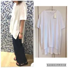 新品　earth music&ecology 5分袖ビッグTシャツ フリーサイズのサムネイル