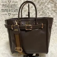 ⭐️未使用品⭐️　ヤングアンドオルセン　フレームワーク別注　レザーポーチ　黒 FRAMeWORK（フレームワーク）の「【YOUNG&OLSEN/ヤングアンド