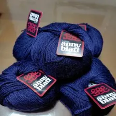 Anny Blatt ダークブルー 毛糸 50g 95m　5玉