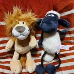 NICI キーホルダーぬいぐるみ ライオン カバ