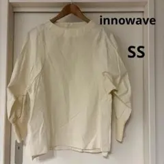 innowave アイボリー 長袖 ラウンドネック シャツ ブラウス ss