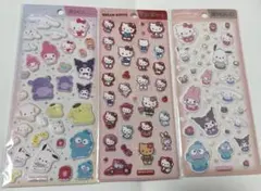 サンリオ　ぷっくりシール ほっぺつん 3枚　まとめ売り