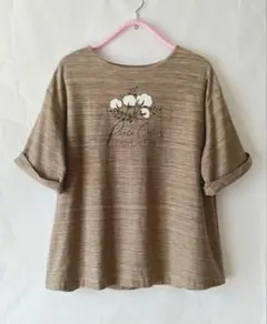 セルフサービス綿混 コットン カーキ色 Tシャツ カットソー Lのサムネイル