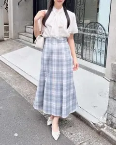 INGNI バックレースアップチェック柄マーメイドスカートのサムネイル