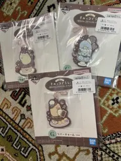 一番くじ　すみっコぐらし　ラバーチャーム　とかげ　とんかつ　ぺんぎん　3種セット